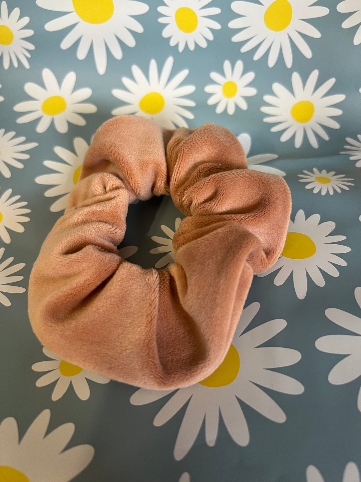 Tan Velvet scrunchie