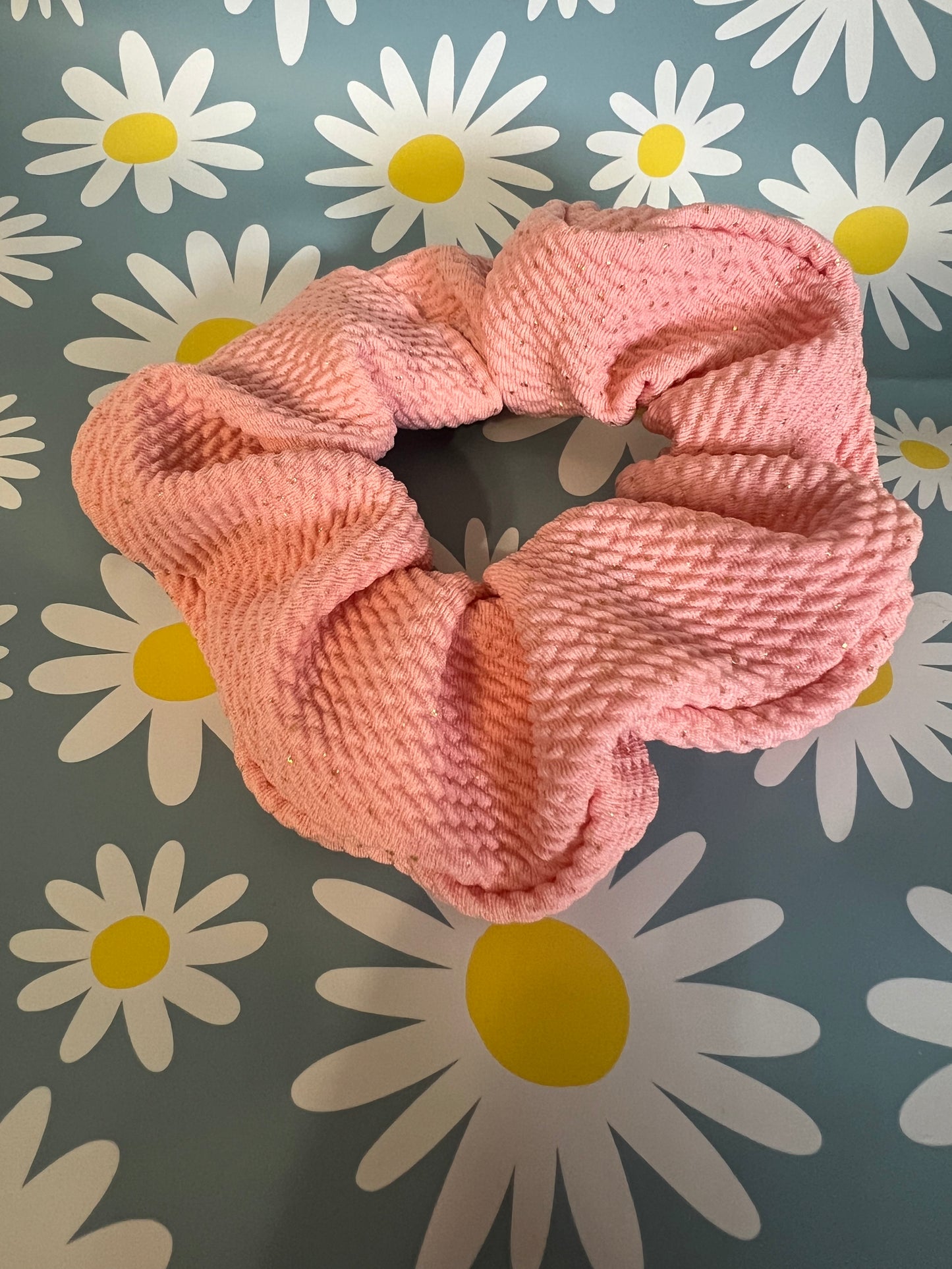 Pink sparkle scrunchie