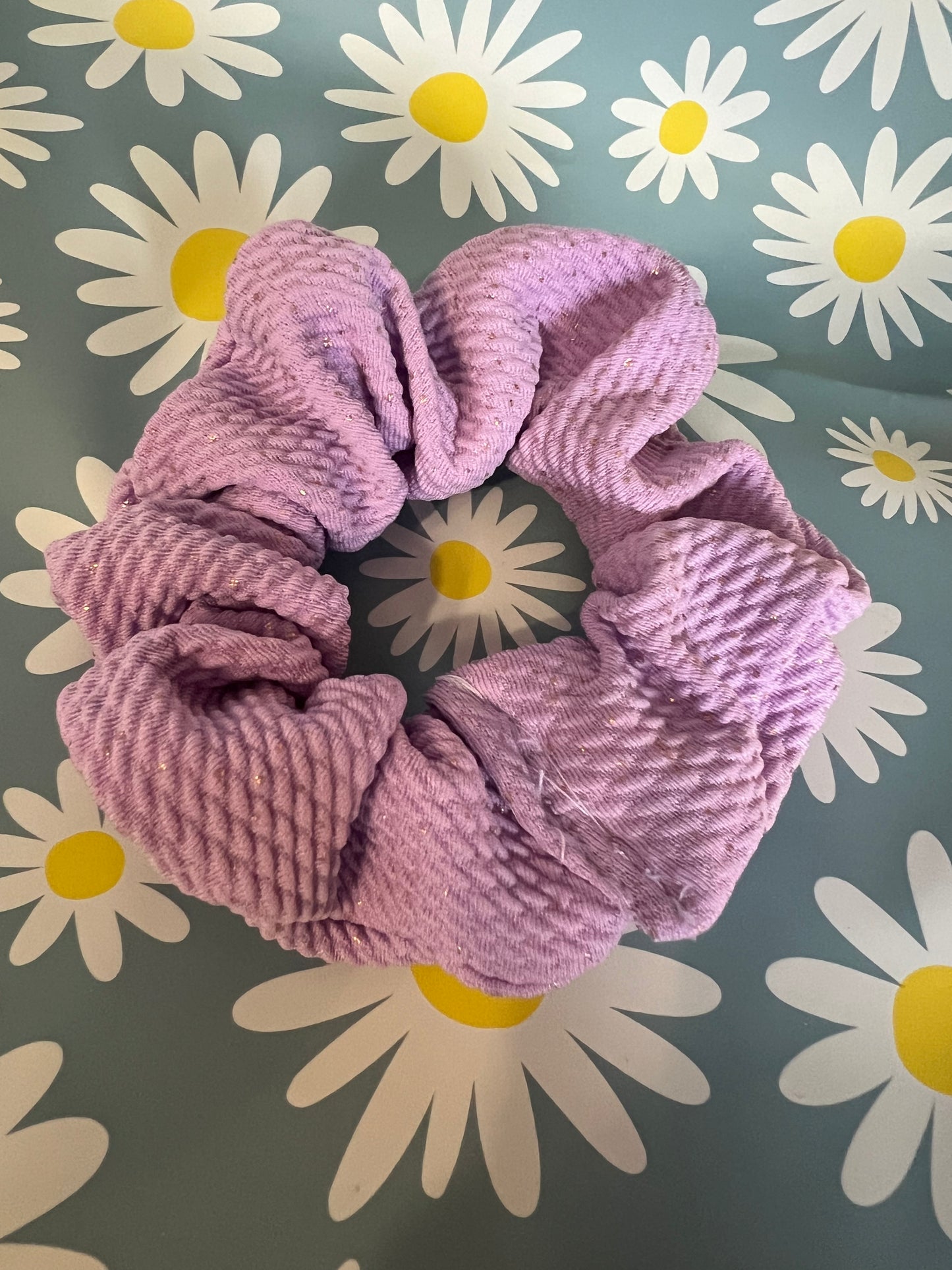 Purple sparkle scrunchie
