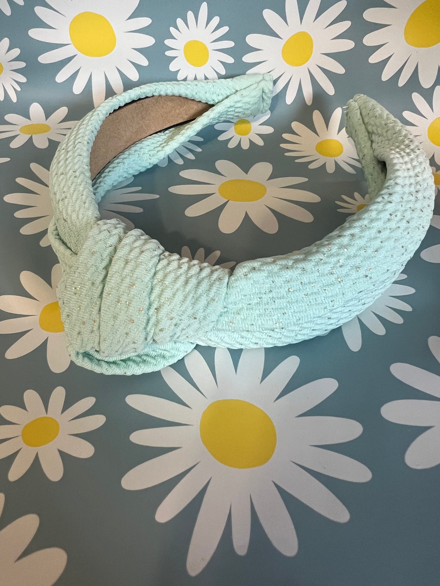 Mint knotted headband