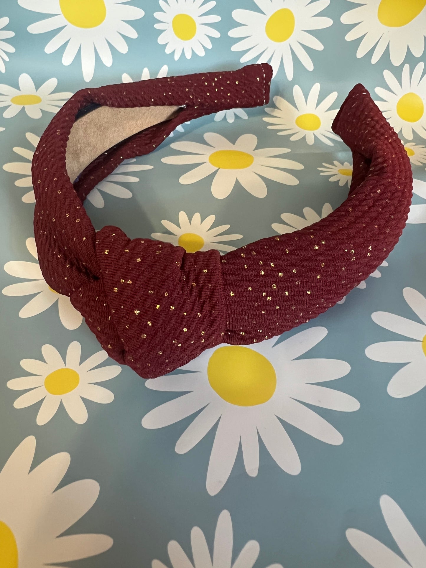 Plum wine knotted headband