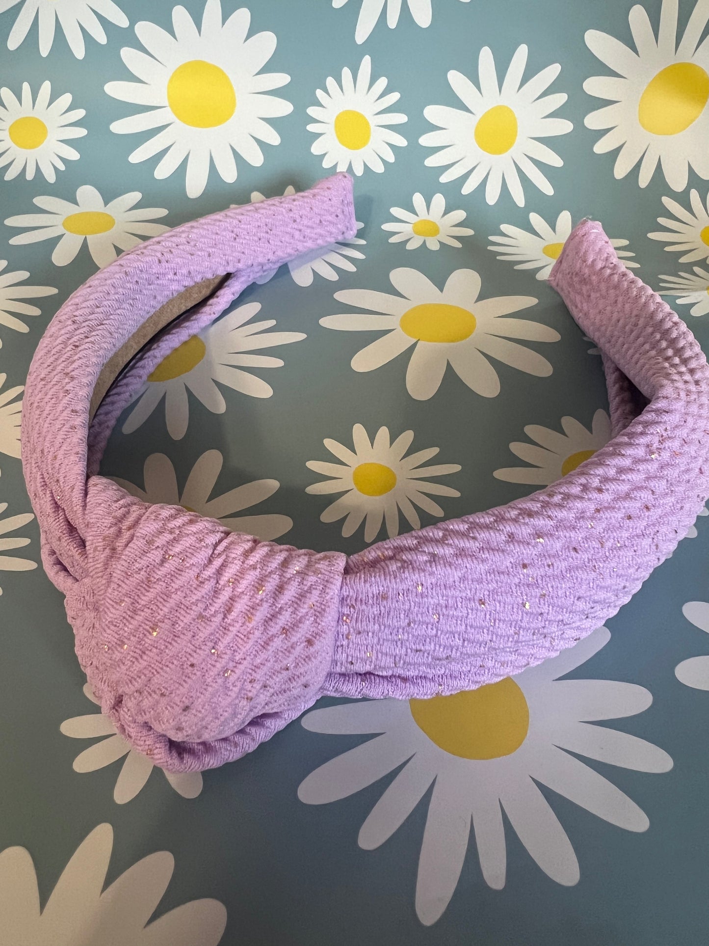 Purple knotted headband
