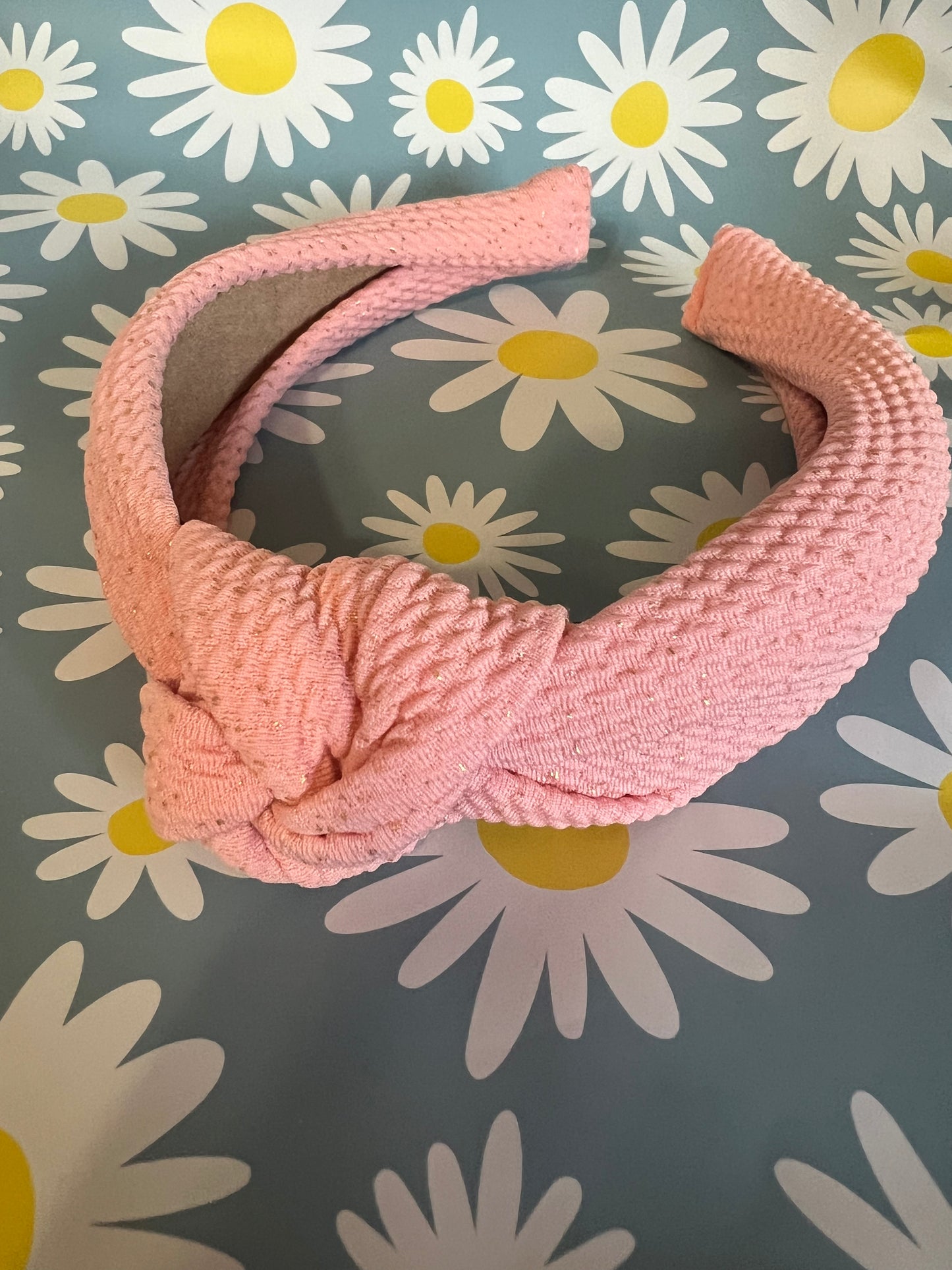Pink knotted headband