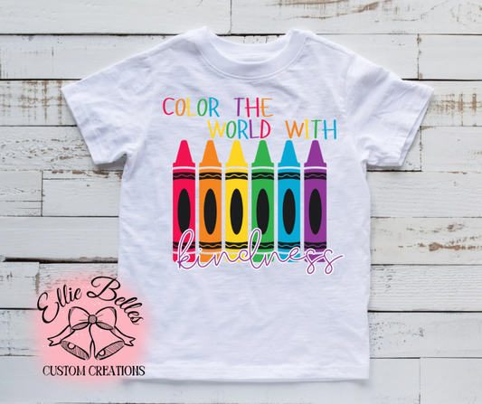 Color the World kids tee