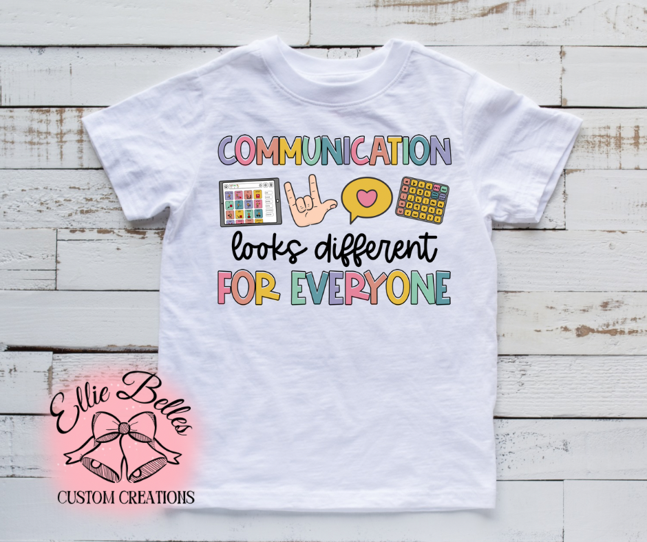 Everyone Communicates kids tee